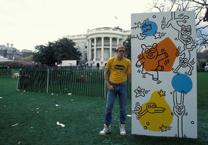 Keith Haring, Starry Night / La Nuit étoilée 1989 Paris Marouflage Quadriptych