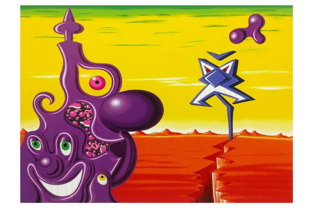 KENNY SCHARF (American - 1958) 'Sajippe Krakka Joujesh', 1998, Serigraph, Singed & Numbered