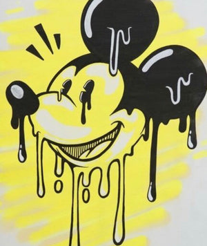 LAPO FATAI, TOPOLINO BLOB, 2021, SPRAY PAINT ON CARTON BOARD, 70 x 50 cm