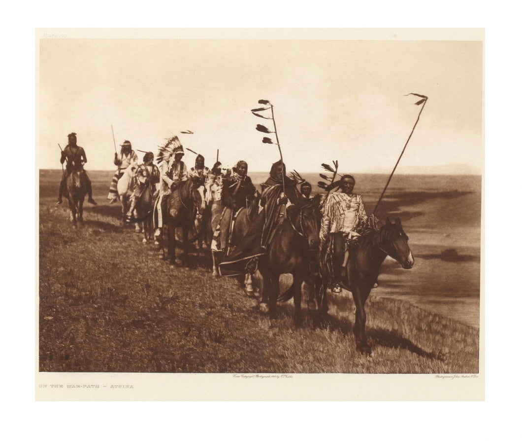 Edward S. Curtis (American, 1868–1952) On the War-Path - Atsina; Photogravure.