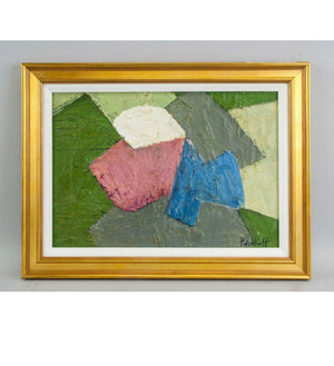 SERGE POLIAKOFF (Russian, 1906-1969) Oil on board.  Signed Poliakoff on the lower right corner.