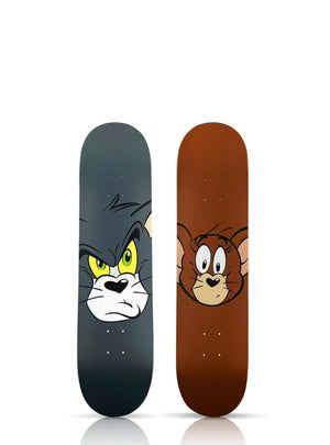 'Tom + Jerry Faces' from "Tom + Jerry", 2017 Limited Edition Skateboard collab. with Almost Skateboards.