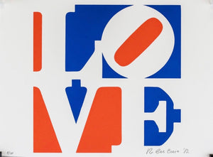 ROBERT INDIANA (American, 1928-2018) LOVE Signed Lithograph 8/166