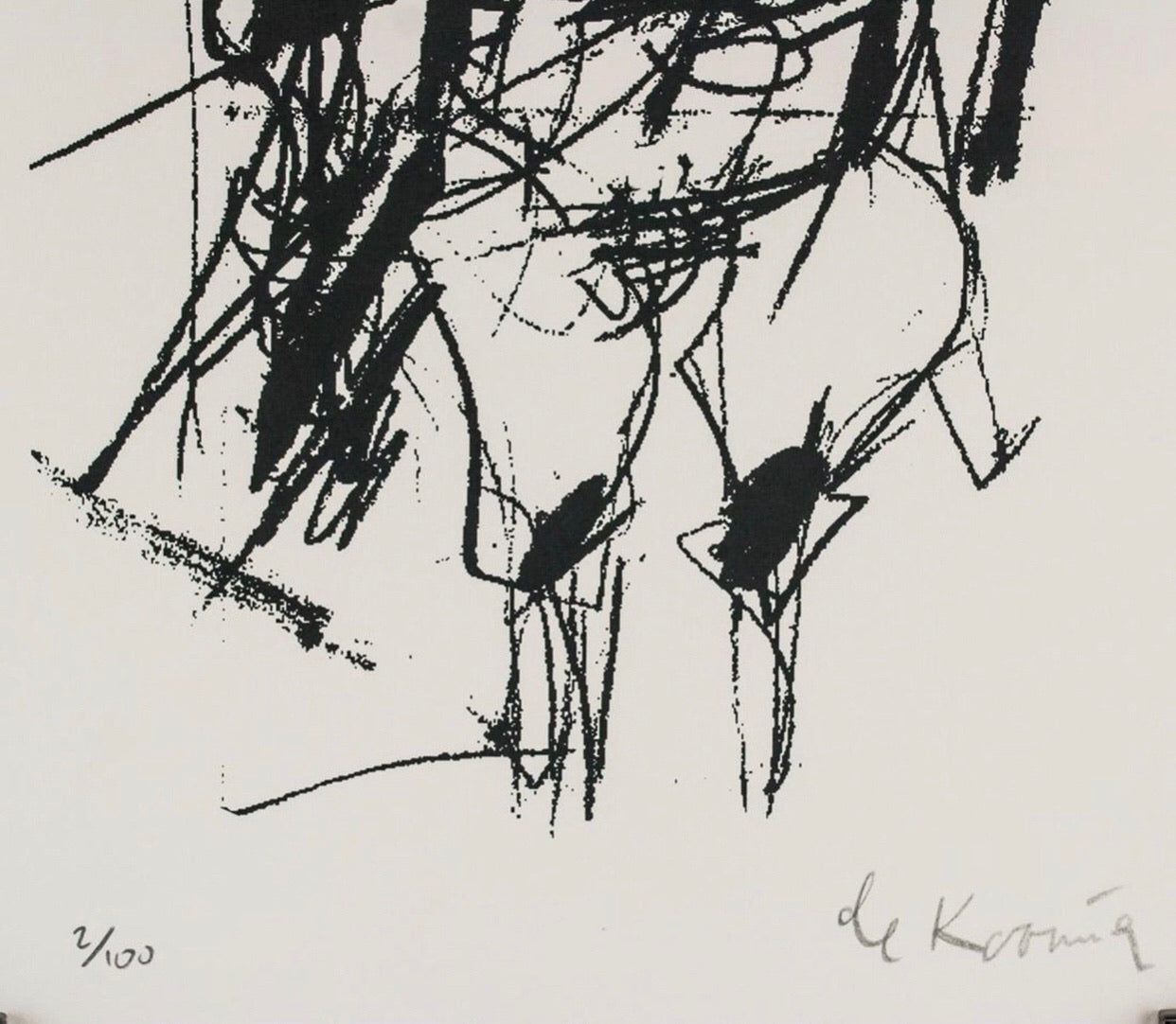 WILLEM de KOONING (American, 1904-1997) Signed Lithograph 2/100 GOLDWIN ART, INC.